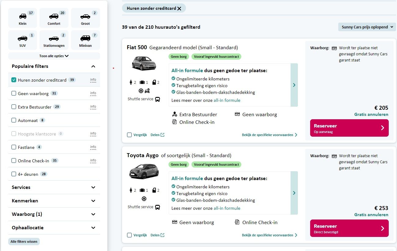 Zo Werkt Het Betalen Van Een Waarborg Bij Autohuur · Sunny Cars