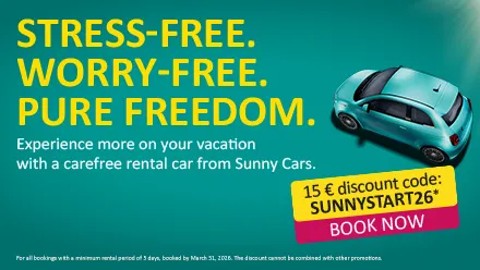 Secure your early bird discount with Sunny Cars
