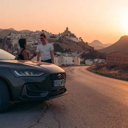 Couple on holiday with Sunny Cars