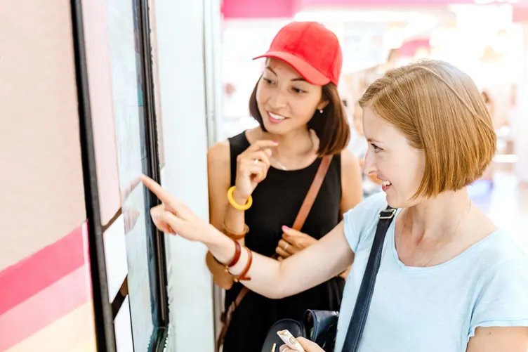 Contactless car rental pick-up at the machine